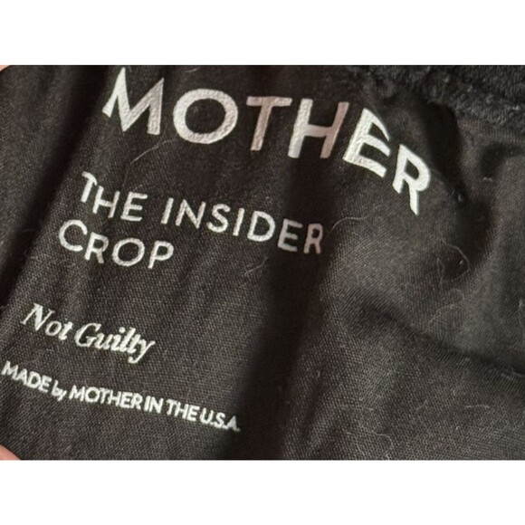 MOTHER Anthropologie The Insider Crop Jeans 26 in Not Guilty Black Hemmed Flare - Picture 11 of 15